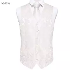 Festa de casamento ouro colete paisley floral jacquard colete masculino 4 pçs colete gravata lenço anel hanky abotoaduras conjunto dibangu - comprar online