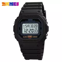 Imagem do SKMEI-Relógios de pulso militares impermeáveis para homens, 1628 relógio esportivo, display LED, relógio masculino, contagem regressiva digital, 1988