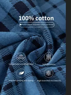 Boxers masculinos de algodão de cintura alta, calças para todos, cuecas grandes, fundo de pijama em casa, boxers de cintura alta, plus size - loja online