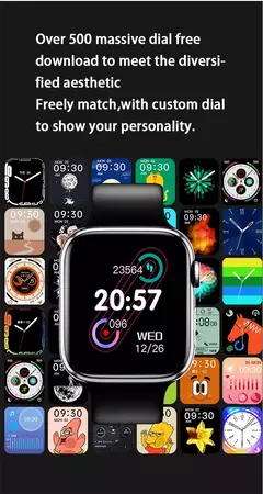 LAXASFIT-Android IOS relógio inteligente para homens e mulheres, 1,73 "tela colorida, toque completo, discagem personalizada, Bluetooth Talk, Novo, 2024 na internet