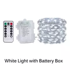 LED Copper Wire String Lights, USB a pilhas, Fairy Lights, Guirlanda para Camping, Festa de jardim, Casamento, Decoração de Natal