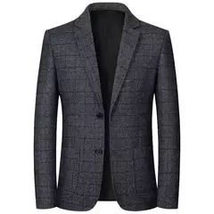 Imagem do Blazers de negócios xadrez masculinos, roupas formais, ternos masculinos, jaquetas casuais, casacos, blazers slim fit, primavera, outono, tamanho 4XL, novo