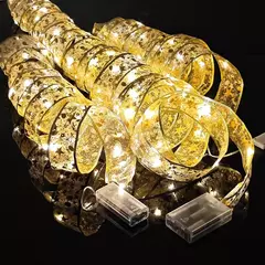 1/2/3/5/10m ano novo fita de natal luz de fadas corda guirlanda luzes árvore de natal ornamento fita luz decoração para casa