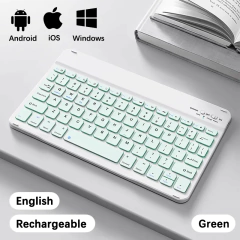 Teclado sem fio compatível com bluetooth para android ios tablet ultrafino 78 teclas recarregável portátil design compacto para ipad - loja online