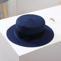 Chapéu do verão para o pai e a criança, chapéu de palha largo com viseira do sol para mulheres, praia e curso, projeto novo na internet