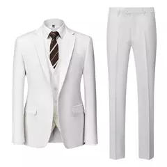 Conjunto de terno casual masculino de negócios, jaqueta masculina, blazers, calças, calças, colete, colete, moda, 2023