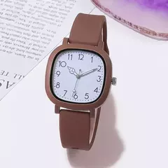 Relógio de Pulso Quartzo de Silicone feminino, Pulseira Casual, Relógio Simplicidade, Marca Original, Presente para Senhoras, Nova Moda
