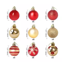 Decorações De Árvore De Natal Bolas, Bauble, Festa De Natal, Bola Pendurada, Ornamentos Para Casa, Presente De Ano Novo, 50Pcs - Wolf Magazine