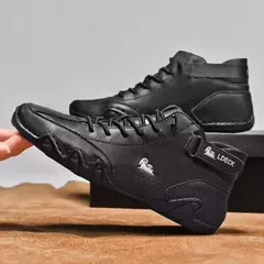 Botas casuais masculinas de motocicleta, tênis alto impermeável, calçado de luxo, inverno, 2023 - Wolf Magazine