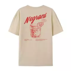 Negroni-Camiseta feminina com estampa traseira, camisetas gráficas unissex, camiseta para beber coquetel, estilo retrô, streetwear Harajuku, roupas vintage