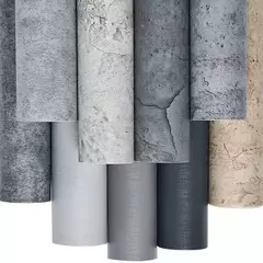 Papel de parede impermeável auto-adesivo, Adesivos de parede, Industrial, Cimento, Cinza, Loja de roupa, Sala Decoração, Vinil - Wolf Magazine