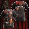 Jogos de Terror Masculino Camisetas Estampadas, Resident Evil, Leon S kennedy, Moda 3D, Camiseta Unisex de Manga Curta, Top de Streetwear, Novo