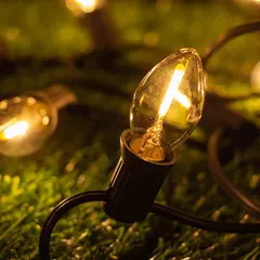 Impermeável String Light com Cabo Elétrico, E12 Sockets, C7 Base, UE 220V, EUA 110V, Hold Lâmpada, Conectável, Casamento, Decoração de Natal na internet