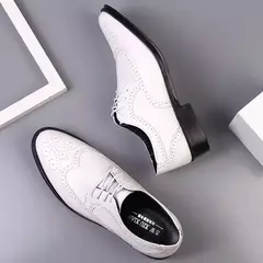 Sapatos de couro de bezerro genuíno, sapatos formais de negócios clássicos masculinos, sapatos Oxford artesanais - Wolf Magazine