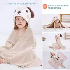 MICHLEY-toalhas de banho com capuz para criança, roupão macio, cobertor swaddle de sono quente, chuveiro para meninos e meninas, recém-nascido 0-9T