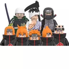Naruto Sasuke Sakura Kakashi Obito Jiraiya Tsunade Anime Mini Homem Blocos Figura na internet