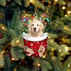 Imagem do 1 pçs enfeites de natal pendurado decoração presente bonito cão natal família pendurado árvore dos desenhos animados produto pingente personalizar h0o1