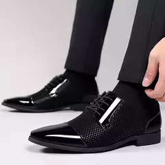 Oxfords masculino sapatos de couro PU, com renda, formal, preto, moda, clássico, festa de casamento - comprar online