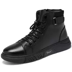 Bota masculina clássica de motocicleta, sapato casual, deslizamento alto, ventilação de escritório, versátil - comprar online
