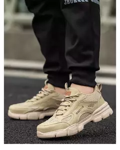 Sapatos Hollow Breathable Steel Toe Work para homens e mulheres, botas de segurança leves, anti-escorregadias, tênis masculino na internet