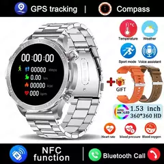 Relógio Inteligente de Chamada Bluetooth para Homens, Huawei AMOLED, Tela Grande HD, Frequência Cardíaca, NFC, IP68 Impermeável, GPS, Relógio Esportivo, Novo, 2022 - Wolf Magazine