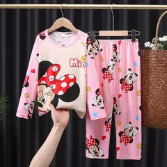Crianças Minnie Elsa Duck Pijamas dos desenhos animados, roupas infantis para casa, conjuntos para meninos e meninas, terno de viagem, casual, novo, 2 peças por conjunto