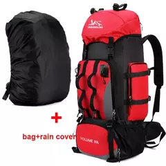 Impermeável Caminhadas e Camping Mochila, Sacos Esportivos ao Ar Livre, Trekking Bag, Mochila de Grande Capacidade, Equipamento de Viagem, 90L - comprar online