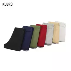 KUBRO-Calças de tecido fosco elástico para homens, calças formais, terno social, traje casual, primavera, outono, 2023 - Wolf Magazine