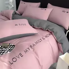 Conjunto de cama de algodão egípcio com lençol, capa de edredão, fronhas, roupa de cama, rei, rainha, duplo, duplo, luxo nórdico