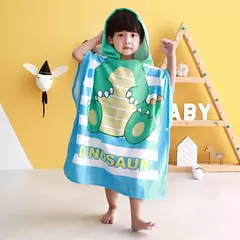 Toalha de banho com capuz Quick Dry para crianças, roupão Quick Dry, toalhas de poncho para desenhos infantis, coberturas de microfibra, 80-130cm - Wolf Magazine
