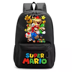 Mochilas Super Mario Bros para homens e mulheres, Saco Princesa Peach Luigi, Impressão Gráfica de Personagem de Cartoon, Mochila Kawaii, Mochilas escolares - loja online