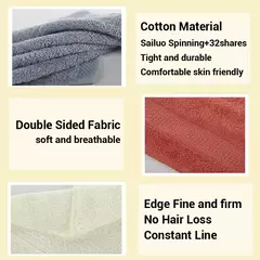 Soft Square Face Towel for Kids, 100% Algodão, Toalha de Mão, Face Wash, Child Washcloth, Pure Absorvente, Facial Care, Home, 34x34cm na internet