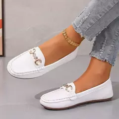 Mocassins casuais e confortáveis para mulheres, deslizamento em apartamentos, dedo do pé redondo, sola sólida, sapatos femininos, novo, outono, 2022, 2024 - Wolf Magazine