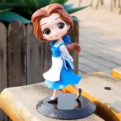 14cm disney q posket bela e a fera brinquedos belle pvc princesa figuras ação modelo colecionável boneca