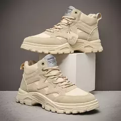 Bota de tornozelo de motocicleta masculina, Botas de cowboy de alta conforto, Botas curtas resistentes ao desgaste, Moda, Inverno - loja online