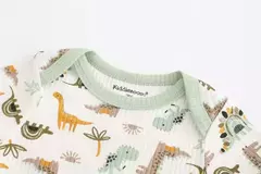 Imagem do Macacão de algodão estampado para recém-nascidos, macacão manga curta, roupas de bebê menino e menina, 0-12m, 4 peças, verão