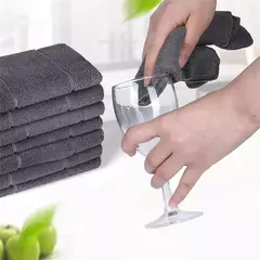 Homaxy-Microfiber Kitchen Towels, Thick Magic Dishcloth, Toalha de limpeza doméstica, Pano de lavagem macio, Absorvente polonês, Pano limpo, 6pcs - Wolf Magazine