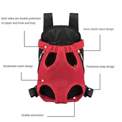 Ombro duplo respirável portátil viagem pet cão transportadora mochila malha transportadora saco frontal para pequenos cães gatos ao ar livre - comprar online