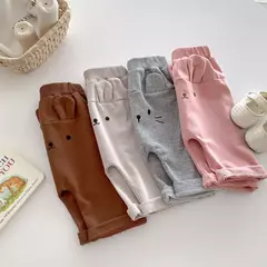 Calças PP de Cintura Elástica Feminina, Calças de Orelhas de Coelho 3D, Calças Fit Exterior, Bebê, Meninas, Novo, Primavera, Outono - comprar online