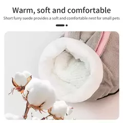 Gaiola para hamster, cama macia e quente para animais de estimação, rede para ratos, porco, esquilo, casa de inverno, ninho de veludo, cama quente para dormir, itens pequenos para animais de estimação na internet