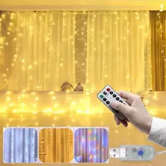USB Festoon LED Curtain String Lights, Fairy Lights, Guirlanda de Natal, Casamento, Casa, Quarto, Decoração Iluminação, 6x3, 3x3, 4x3 - loja online