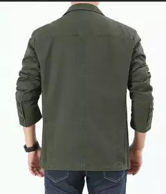 Blazer de algodão solto extragrande masculino, jaqueta casual, outerwear masculino - loja online