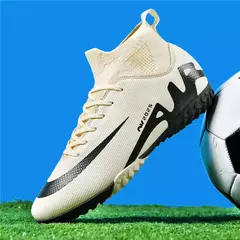 Sapatos de futebol profissional para homens, botas de futebol para meninos, tornozelo, antiderrapante, tênis TF, FG, calçados esportivos confortáveis, unissex, novos - loja online