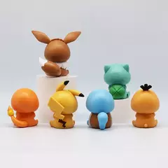 6 Pçs/set Q Versão Crayon Shin-chan Anime Figura Shin-chan COS Pokémon Pikachu Figura de Ação Decorações de Sala Brinquedo de Coleção de PVC - Wolf Magazine