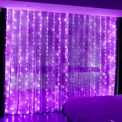 Imagem do Festoon LED Light Curtain para decoração de casa, luzes de fadas, guirlanda para quarto, ano novo, casamento, decorações de Natal