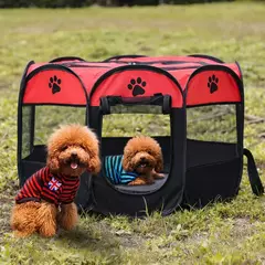 Octogonal Folding Pet Tent, Dog House, Camping Acessórios, Cerca, cercadinho ao ar livre, Puppy Shelter - comprar online