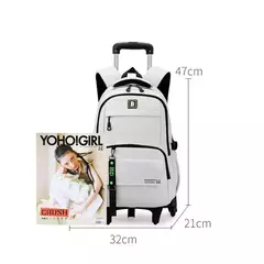 Mochila escolar com rodas para crianças, Mochila rolante para meninos, Mochila de estudante, Bagagem de viagem