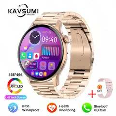 Smartwatch NFC para Mulheres, Smartwatch com Tela HD, Frequência Cardíaca, Rastreamento GPS, Chamadas por Voz, Huawei, Xiaomi, Novo, Senhoras, 466x466, 2022