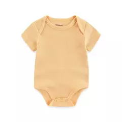 Imagem do Kiddiezoom-bodysuits macios unisex para bebê, Onesies sólidos para recém-nascidos, roupas infantis, 4 estações, 100% algodão, 0-12M, 1 pc