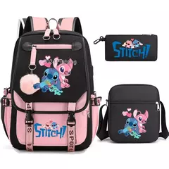 Imagem do Lilo e Stitch Mochilas para Mulheres, Mala de Viagem Feminina, Mochila para Adolescentes, Meninas Bookbag, Melhor Presente, Mochila, 3Pcs